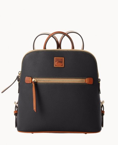 Dooney Pebble Grain Backpack Black ID-hyxqvaA8 - Click Image to Close