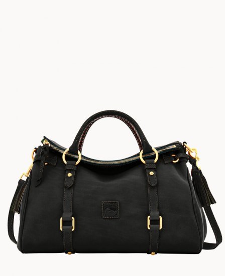 Dooney Florentine Large Satchel Black ID-V3s8FduB - Click Image to Close