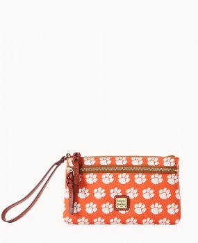 Dooney Collegiate Clemson Double Zip Wristlet Clemson University ID-yBBbmob9