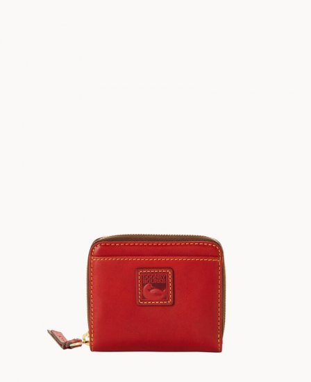 Dooney Florentine Small Zip Around Wallet Red ID-kSD7pPod - Click Image to Close