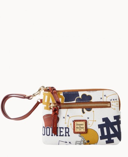 Dooney Collegiate University of Notre Dame Zip Around Wristlet NOTRE DAME ID-S6MnIu1X - Click Image to Close