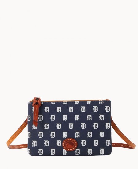 Dooney MLB Tigers Top Zip Crossbody Tigers ID-e6khNkta - Click Image to Close