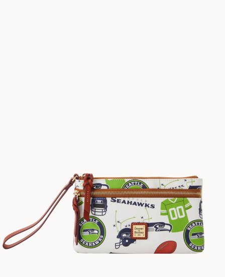 Dooney NFL Seahawks Double Zip Wristlet Seattle Seahawks ID-0zbJ3Fq9 - Click Image to Close