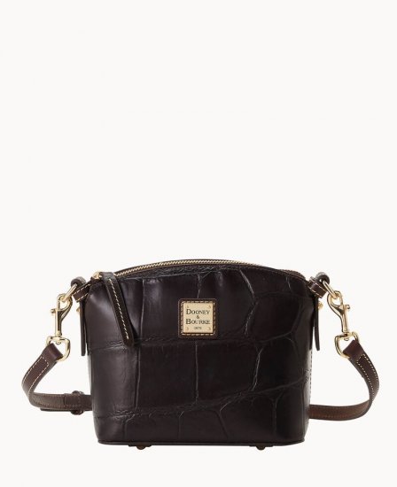 Dooney Denison Mini Domed Crossbody Espresso ID-u5wf5gum - Click Image to Close