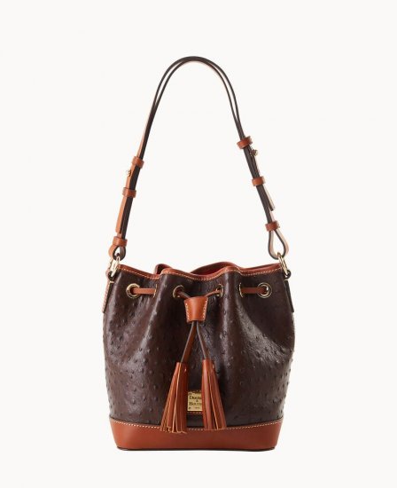 Dooney Ostrich Small Drawstring Brown Tmoro ID-I0JujQzc - Click Image to Close