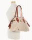 Dooney Pebble Grain Domed Satchel Bone ID-4BL2VNjs