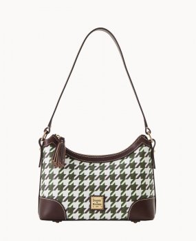 Dooney Houndstooth Shoulder Bag Green ID-Qa2ELKjo