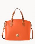 Dooney Wexford Leather Celeste Satchel Coral ID-ymEXnIla