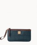 Dooney Denison Clutch Wristlet Deep Teal ID-ddcqDk9m