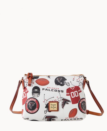 Dooney NFL Falcons Crossbody Pouchette FALCONS ID-w1SYjSs3 - Click Image to Close