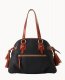 Dooney Pebble Grain Domed Satchel Black ID-3zq21P6n