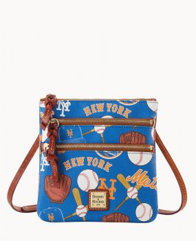 Dooney MLB Mets N S Triple Zip Crossbody Mets ID-Jkuf5xK5