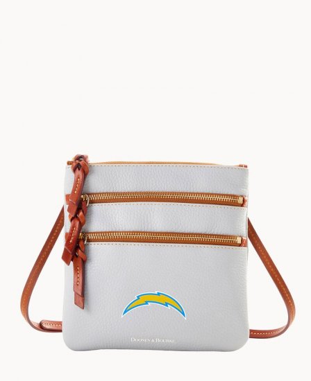 Dooney NFL Chargers Triple Zip Crossbody CHARGERS ID-rDw8kdZ1 - Click Image to Close