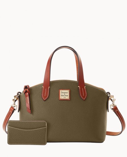 Dooney Pebble Grain Ruby Bag With Card Case Olive ID-PWpHvXwj - Click Image to Close