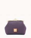 Dooney Pebble Grain Large Framed Purse Plum Wine ID-9ZUcJTpX