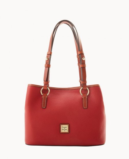 Dooney Pebble Grain Small Briana with Pouch Red ID-NxATtZiL - Click Image to Close