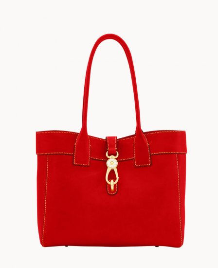 Dooney Florentine Large Amelie Shoulder Bag Red ID-OMOU08ia - Click Image to Close