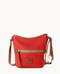 Dooney Pebble Grain Small Zip Sac Red ID-q7LET73I