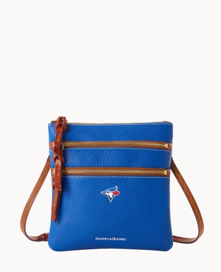 Dooney MLB Blue Jays N S Triple Zip Crossbody BLUE JAYS ID-Kg6wdhsQ - Click Image to Close