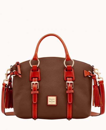 Dooney Pebble Grain Bristol Satchel Bark ID-2nc9152Z - Click Image to Close