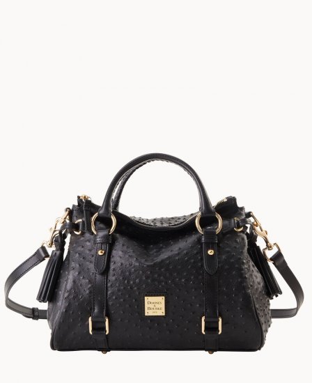 Dooney Ostrich Satchel Black ID-irypLdYD - Click Image to Close