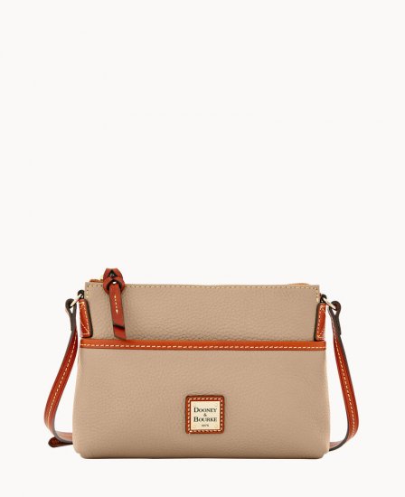 Dooney Pebble Grain Ginger Crossbody Taupe ID-vBowPT1D - Click Image to Close