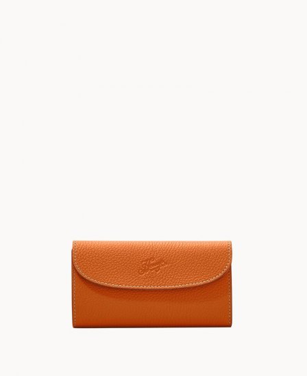 Dooney Henrys Continental Clutch Orange ID-9AvL2E23 - Click Image to Close