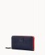 Dooney Florentine Large Zip Around Wristlet Navy ID-MMAuAQ5i