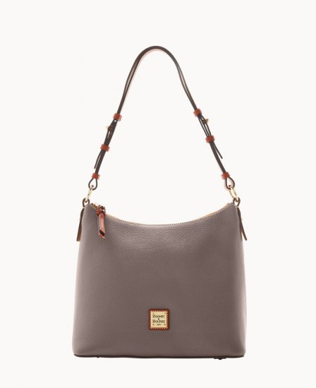 Dooney Pebble Grain Hobo Taupe ID-Z0EV8Akv - Click Image to Close