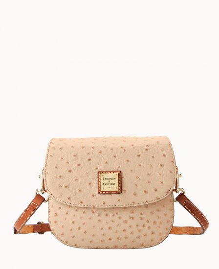 Dooney Ostrich Saddle Bag Sand ID-ldTBKJhf - Click Image to Close