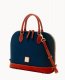 Dooney Pebble Grain Zip Zip Satchel Midnight Blue ID-pmorwnd7