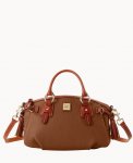 Dooney Pebble Grain Medium Mail Satchel Bark ID-TPjJiTta