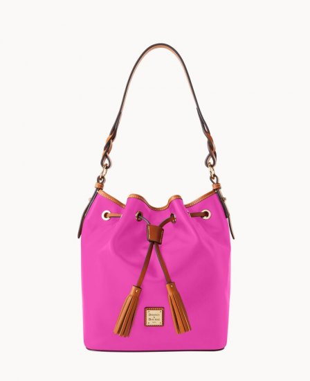 Dooney Wexford Leather Tasha Drawstring Magenta ID-kMVe4v5L - Click Image to Close