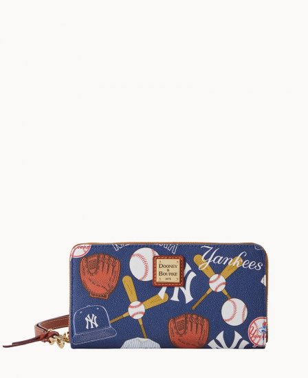 Dooney MLB Yankees Large Zip Around Wristlet Yankees ID-jzLu3LLV - Click Image to Close