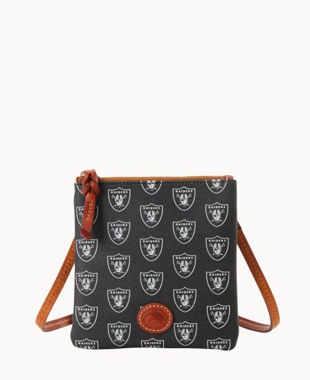 Dooney NFL Raiders Small North South Top Zip Crossbody Raiders ID-4lR7D7Zk - Click Image to Close