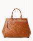 Dooney Ostrich Zip Satchel Caramel ID-OZy2RW5A