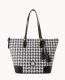 Dooney Houndstooth Career Tote Black ID-QtsIokdi