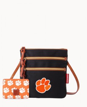 Dooney Collegiate Clemson N S Triple Zip w ID Holder CLEMSON ID-wNbCtv4l