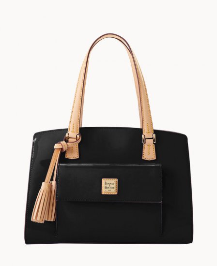 Dooney Patent Shoulder Bag Black ID-DO3rdNmf - Click Image to Close