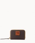 Dooney Pebble Grain Zip Around Credit Card Case Brown Tmoro ID-mnSjq5mO