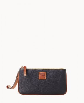 Dooney Pebble Grain Medium Wristlet Black ID-wGbkYqup