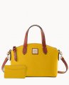 Dooney Pebble Grain Ruby Bag With Card Case Mustard ID-GX72dMsZ