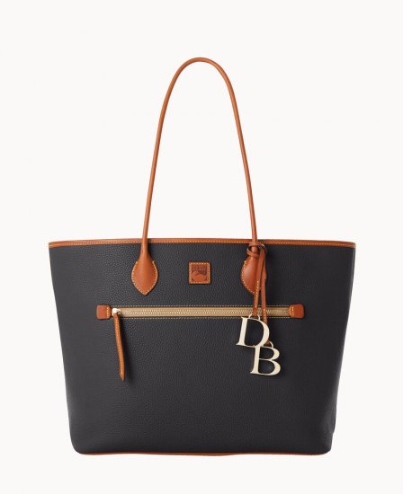 Dooney Pebble Grain Large Tote Black ID-uiq4040S - Click Image to Close