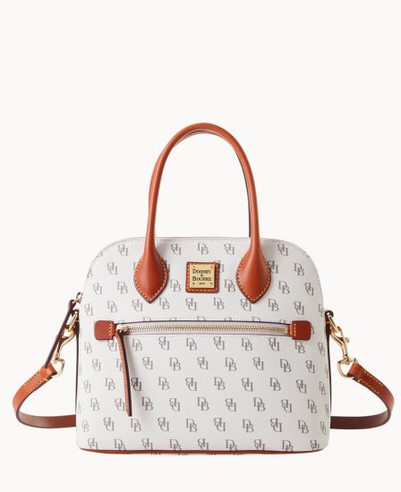 Dooney Gretta Domed Satchel Bone ID-XTfiJgLM - Click Image to Close