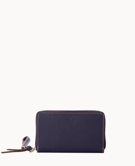 Dooney Henrys Zip Around Wristlet Navy ID-TEFAYgUX - Click Image to Close