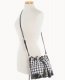 Dooney Houndstooth Crossbody Drawstring Black ID-YVJn95Z2