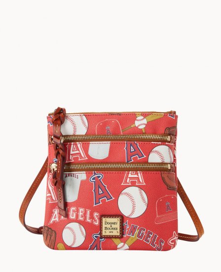 Dooney MLB Angels N S Triple Zip Crossbody Angels ID-LaQ9OcLQ - Click Image to Close