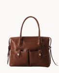 Dooney Florentine Medium East West Satchel Chestnut ID-R3mHozjw