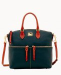 Dooney Dillen Double Pocket Satchel Black ID-5RiR1myL