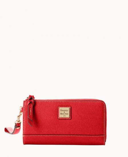 Dooney Saffiano Folded Zip Wristlet Tomato ID-3Q4cPLaO - Click Image to Close